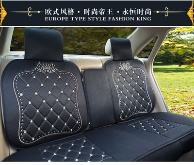 新款汽車坐墊推薦 高檔冰麻四季墊，歐式風(fēng)格通用各大車型