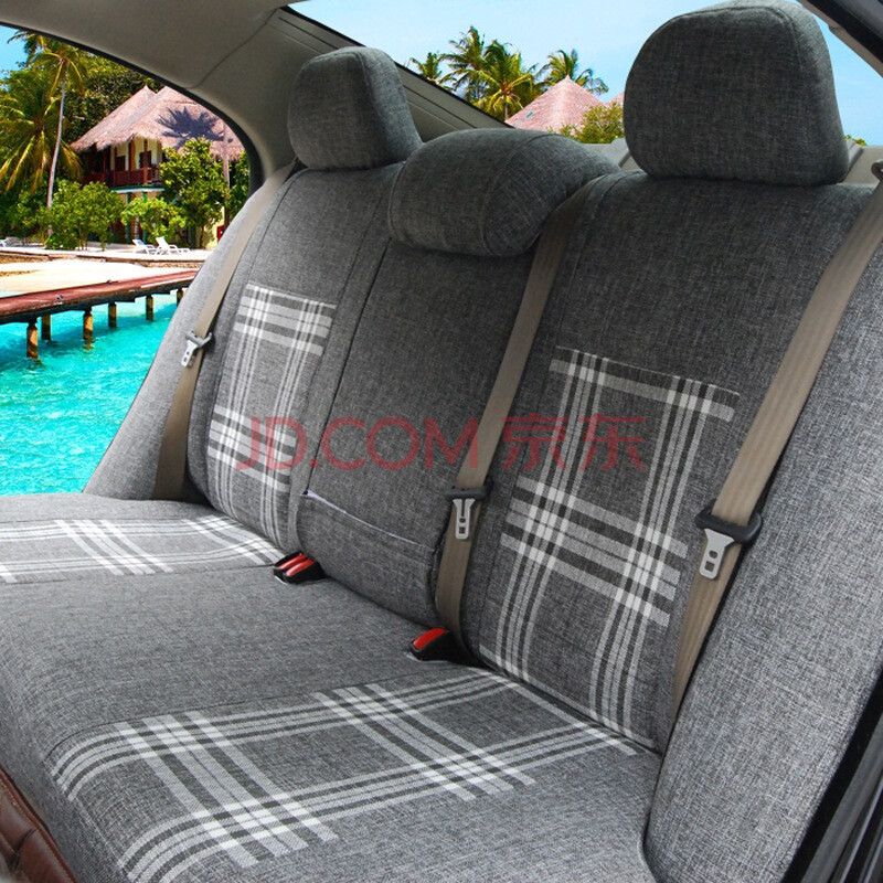 馳欽專車定制汽車座套 都市灰亞麻四季座墊，打造清涼舒適的駕乘空間